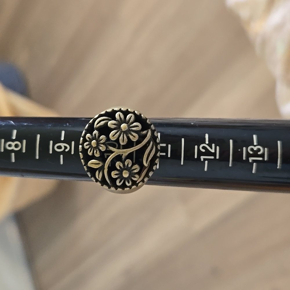 Brass Floral Cut Out Ring